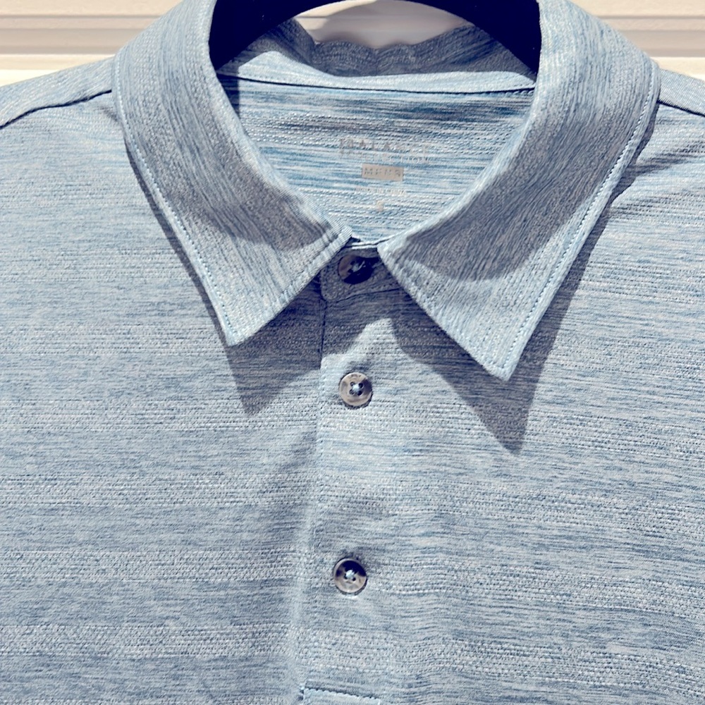 Men’s Balance Collection SS  Polo Shirt soft blue -3 Button
New w tags